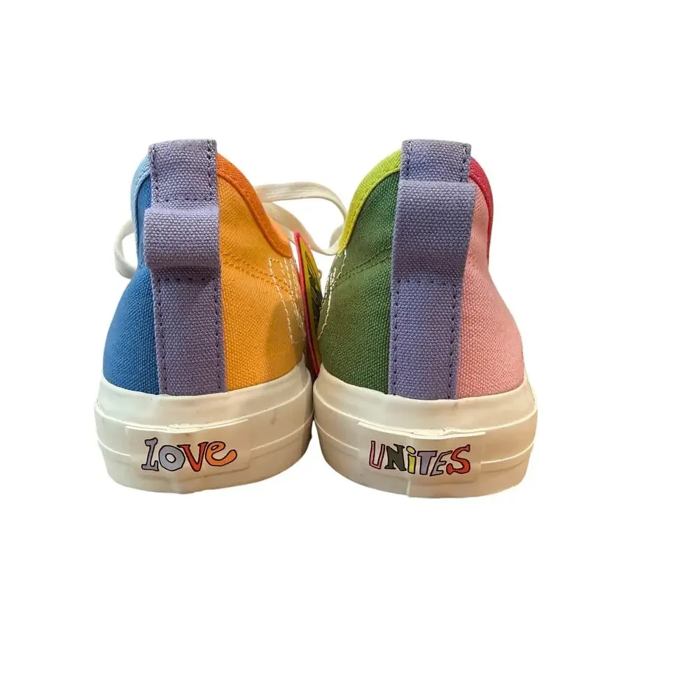 Adidas Nizza Low Pride Love Unites GW2419 M 7.5 / W 8.5 Rainbow Canvas NWT
